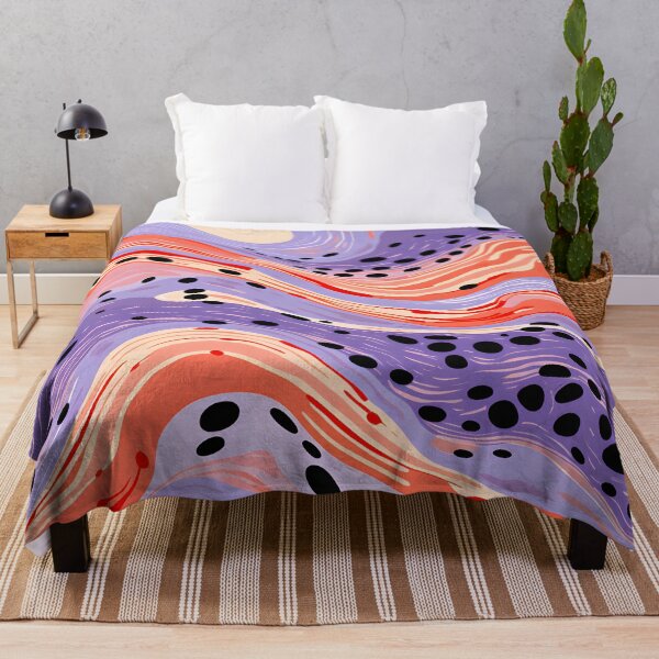 Item preview, Lavender Crimson Flow Abstract Pattern with Organic Waves designed and sold by GrinGalore.