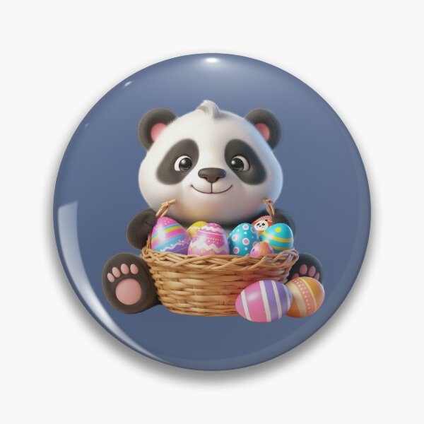 Item preview, Panda with Easter Eggs Basket designed and sold by Munsonlookfor.
