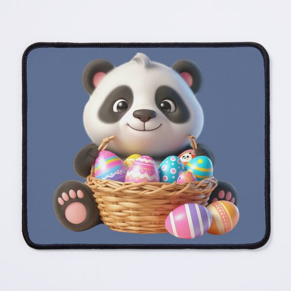 Item preview, Panda with Easter Eggs Basket designed and sold by Munsonlookfor.