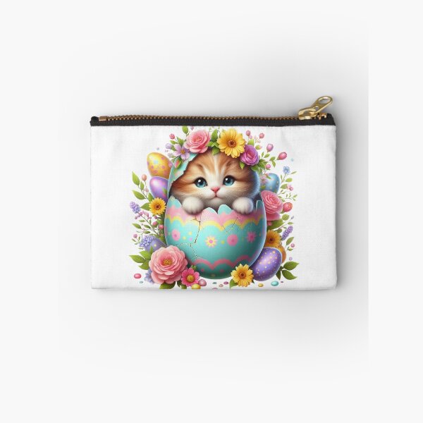 Item preview, Kitten in Floral Easter Egg designed and sold by Munsonlookfor.