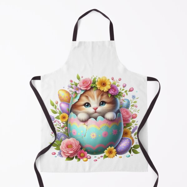 Item preview, Kitten in Floral Easter Egg designed and sold by Munsonlookfor.