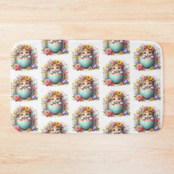 Item preview, Kitten in Floral Easter Egg designed and sold by Munsonlookfor.