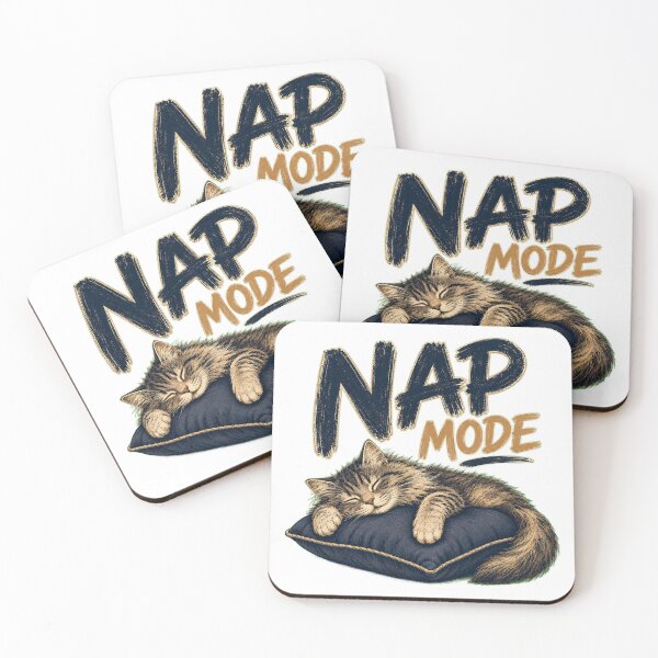 Item preview, Nap Mode – Vintage Fluffy Sleeping Cat designed and sold by TinyHeroLab.