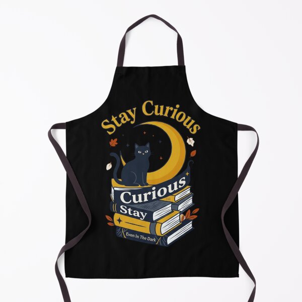Item preview, Stay Curious Black Cat Halloween Shirt | Minimal Fall designed and sold by Amr Darwish Graphic designer.