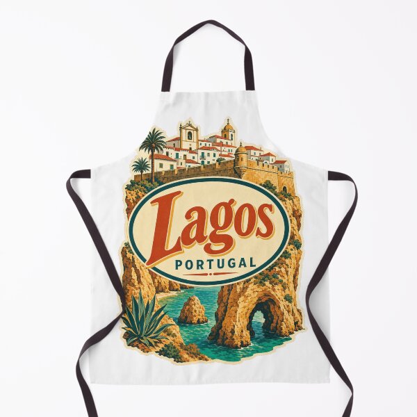 Item preview, Lagos Portugal Travel Souvenir - Retro Oval Label designed and sold by VisualArtsOasis.
