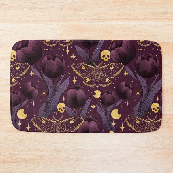 Item preview, Whimsigoth Gothic Tulip Moth Pattern designed and sold by Little Wimbly.