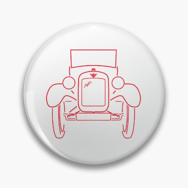 Item preview, Austin Seven vintage British classic car outline red designed and sold by soitwouldseem.