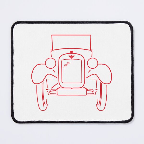 Item preview, Austin Seven vintage British classic car outline red designed and sold by soitwouldseem.