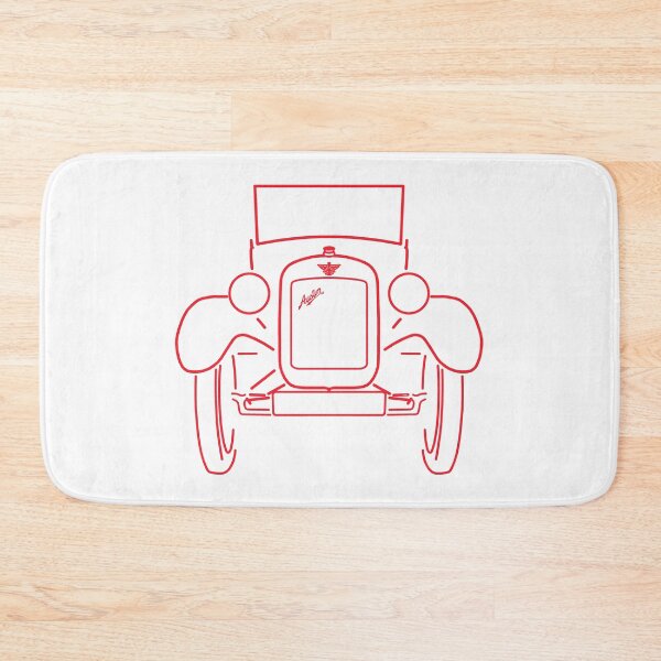 Item preview, Austin Seven vintage British classic car outline red designed and sold by soitwouldseem.