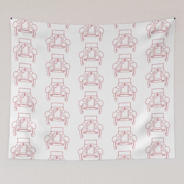Item preview, Austin Seven vintage British classic car outline red designed and sold by soitwouldseem.