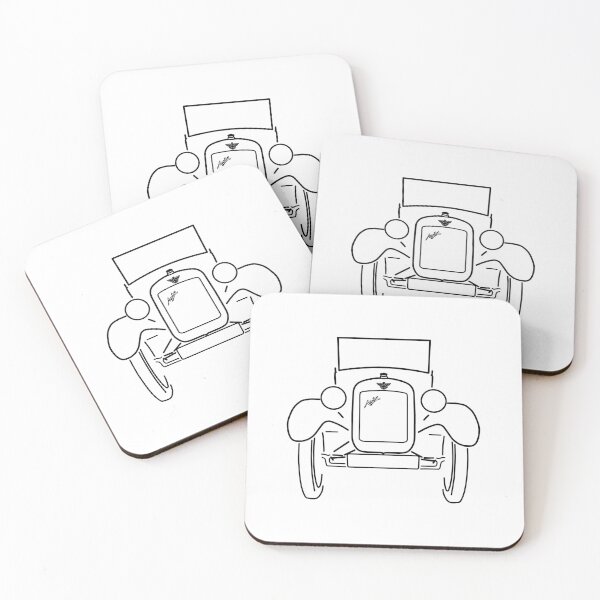 Item preview, Austin Seven vintage British classic car outline black designed and sold by soitwouldseem.