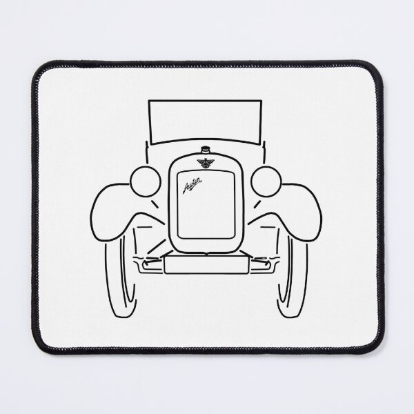 Item preview, Austin Seven vintage British classic car outline black designed and sold by soitwouldseem.