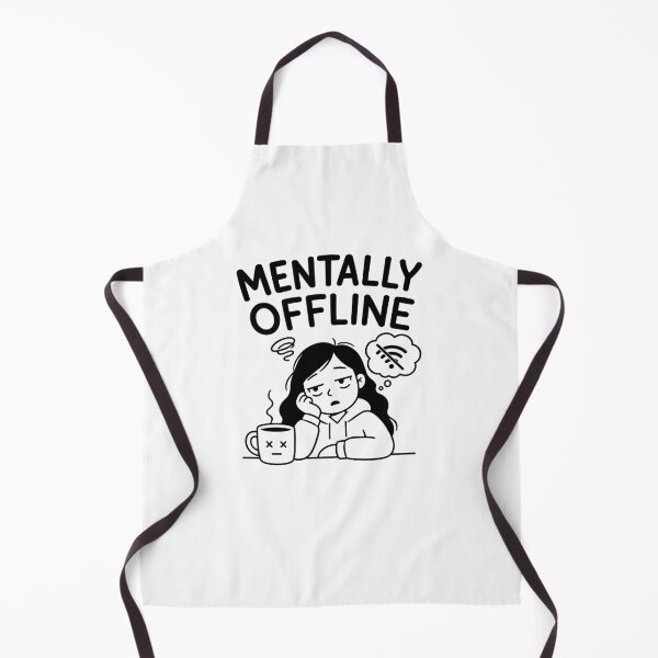 Item preview, Mentally Offline Funny Tired Girl Sticker | Relatable Humor Gift for Introverts designed and sold by GinColorist.