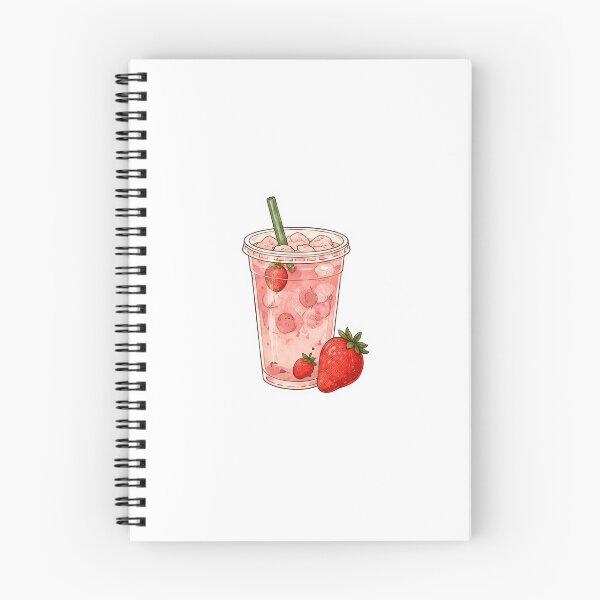 Item preview, Strawberry Pink Iced Drink Sticker | Cute Summer Aesthetic Beverage designed and sold by PopStickerLab22.