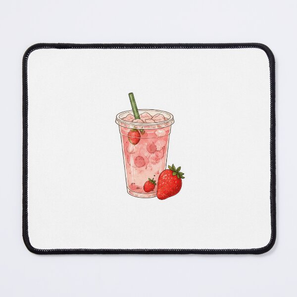 Item preview, Strawberry Pink Iced Drink Sticker | Cute Summer Aesthetic Beverage designed and sold by PopStickerLab22.