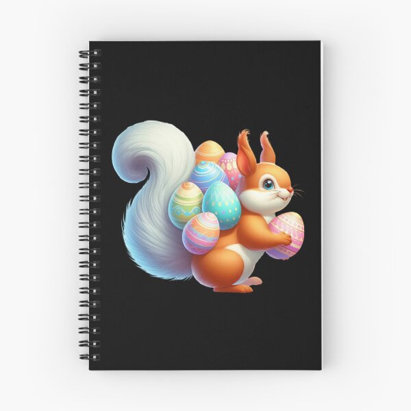 Item preview, Squirrel with Colorful Easter Eggs designed and sold by Munsonlookfor.