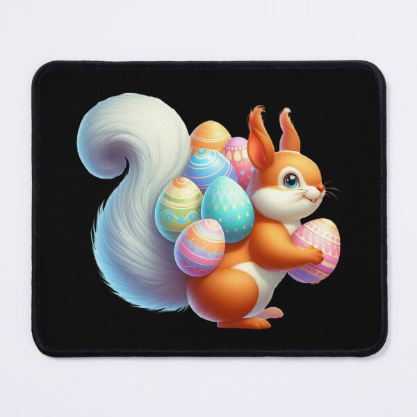 Item preview, Squirrel with Colorful Easter Eggs designed and sold by Munsonlookfor.