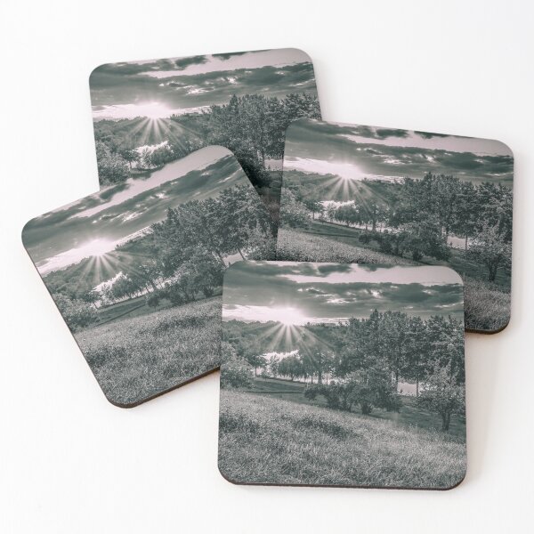 Item preview, Black and White Sunset Over the Lake designed and sold by Rabee Khalil Photography.