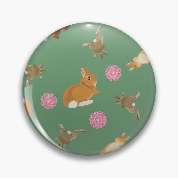 Item preview, Netherland Dwarf Seamless Pattern Sage Green designed and sold by tayaan.