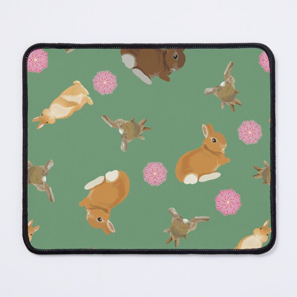 Item preview, Netherland Dwarf Seamless Pattern Sage Green designed and sold by tayaan.