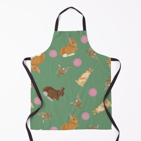 Item preview, Netherland Dwarf Seamless Pattern Sage Green designed and sold by tayaan.