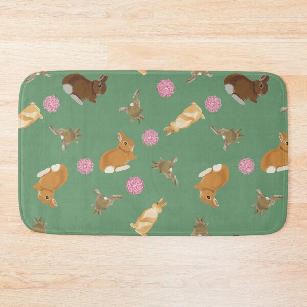 Item preview, Netherland Dwarf Seamless Pattern Sage Green designed and sold by tayaan.