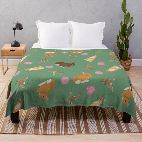 Item preview, Netherland Dwarf Seamless Pattern Sage Green designed and sold by tayaan.