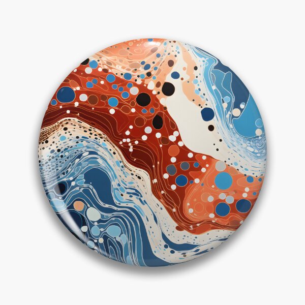 Item preview, Ocean Terracotta Organic Abstract Flow Pattern designed and sold by GrinGalore.