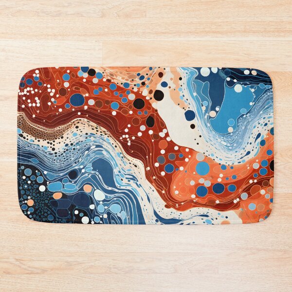 Item preview, Ocean Terracotta Organic Abstract Flow Pattern designed and sold by GrinGalore.