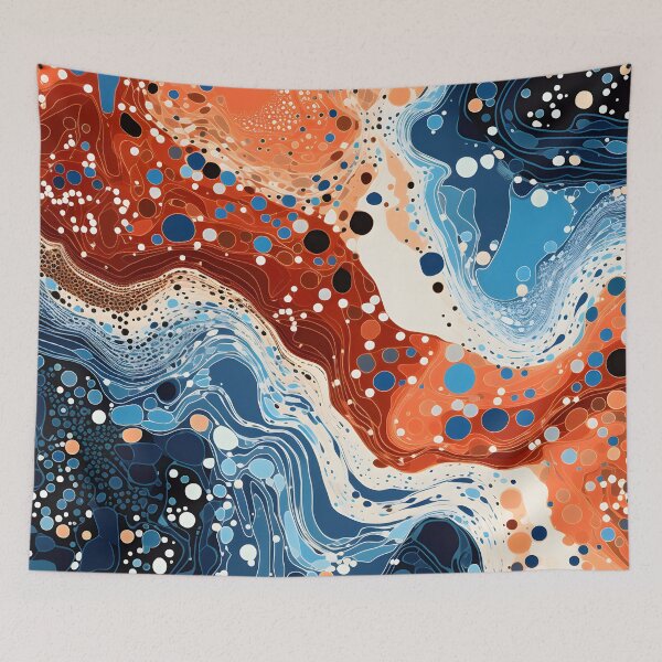 Item preview, Ocean Terracotta Organic Abstract Flow Pattern designed and sold by GrinGalore.