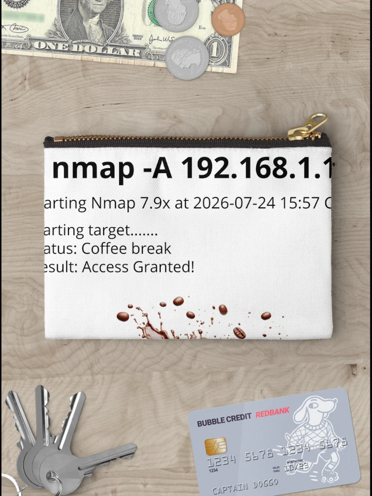 Thumbnail 3 of 4, Zipper Pouch, Hello designed and sold by SyntaxError404.