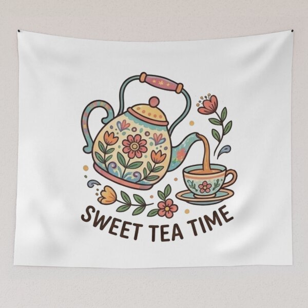 Item preview, Sweet Tea Time Vintage Teapot Cottagecore Aesthetic designed and sold by Rehnair.