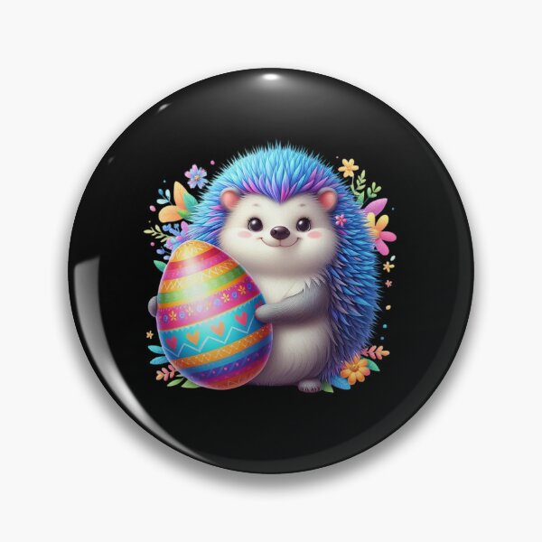 Item preview, Colorful Hedgehog with Decorated Egg designed and sold by Munsonlookfor.