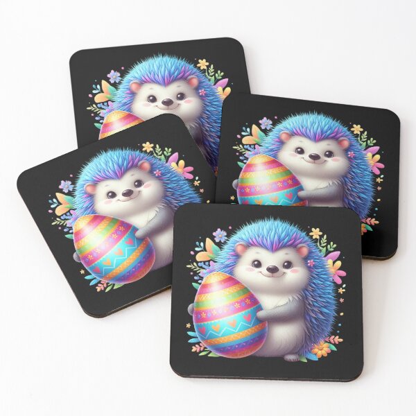 Item preview, Colorful Hedgehog with Decorated Egg designed and sold by Munsonlookfor.