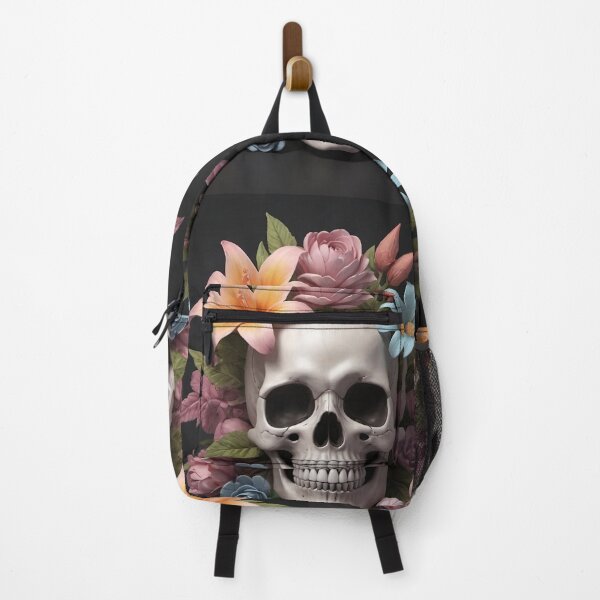 Item preview, Floral Memento Mori Skull designed and sold by TrezeTreze.