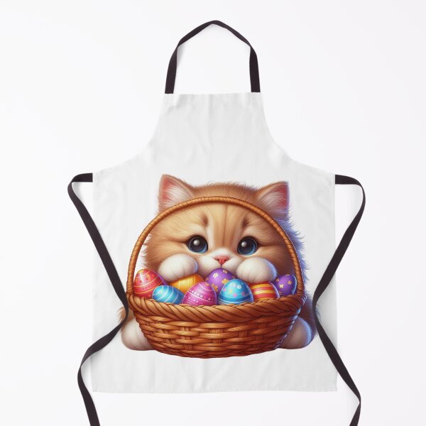 Item preview, Kitten with Easter Egg Basket designed and sold by Munsonlookfor.