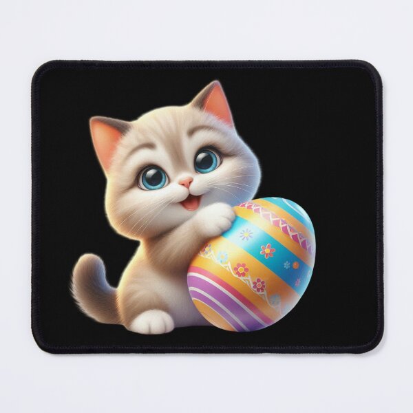 Item preview, Cute Kitten with Colorful Egg designed and sold by Munsonlookfor.