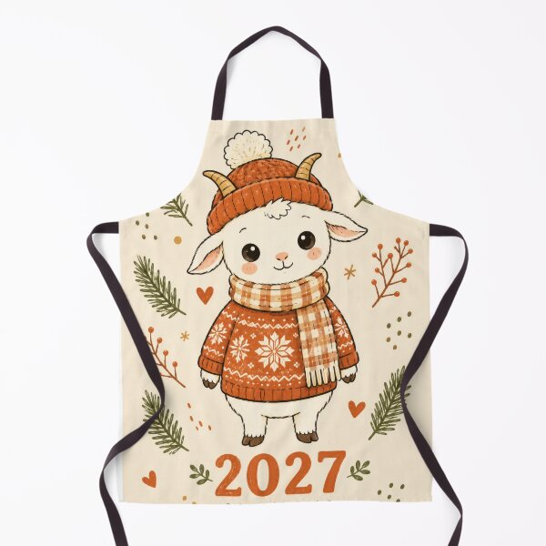 Item preview, Cute 2027 Year of the Goat Chinese Zodiac Calendar Illustration designed and sold by aleano2026.