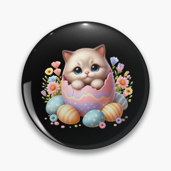 Item preview, Kitten in Easter Egg Shell designed and sold by Munsonlookfor.