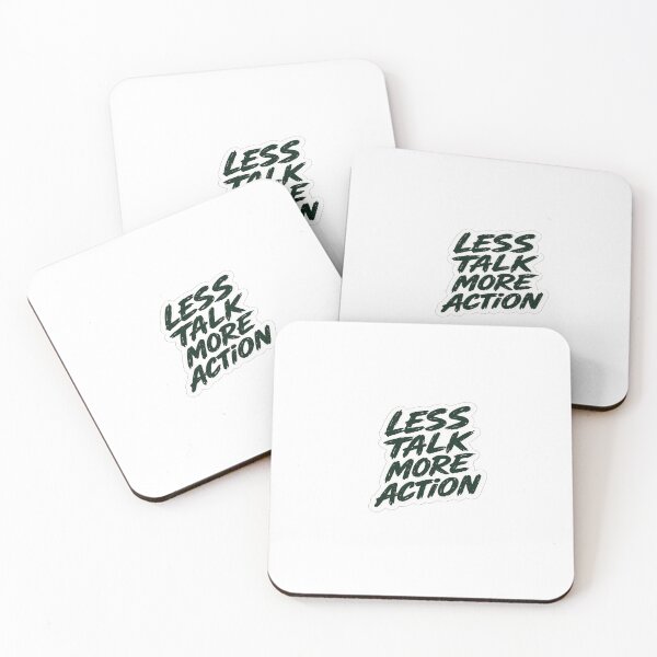 Item preview, Less Talk More Action Motivational Quote T-Shirt Sticker | Bold Brush Typography Design designed and sold by LarkLeaf.