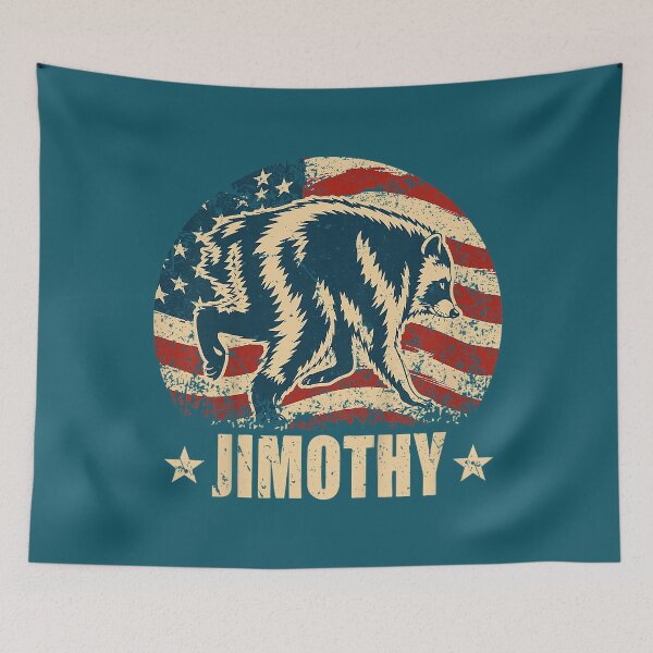 Item preview, Funny Retro Vintage Viral Raccoon Meme Jimothy USA Flag Love designed and sold by FrankIsabel.