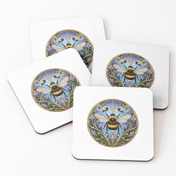 Item preview, Vintage Bumblebee Art Nouveau Floral designed and sold by AntiqueImages.