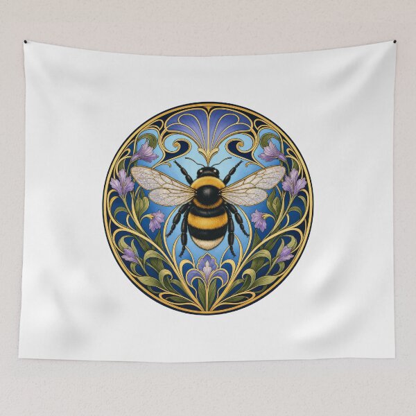 Item preview, Vintage Bumblebee Art Nouveau Floral designed and sold by AntiqueImages.