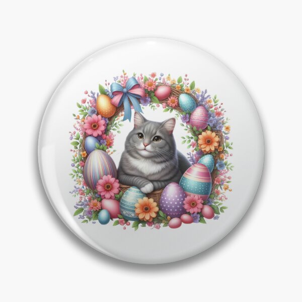 Item preview, Cat Surrounded by Easter Eggs designed and sold by Munsonlookfor.