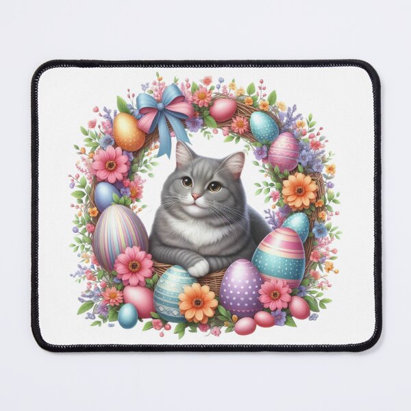 Item preview, Cat Surrounded by Easter Eggs designed and sold by Munsonlookfor.