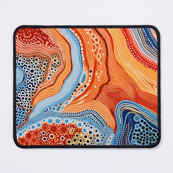 Item preview, Aboriginal Inspired Dot Art - Sunset Ocean Dot Art Abstract Pattern designed and sold by GrinGalore.