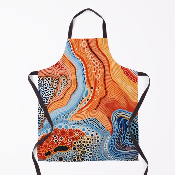 Item preview, Aboriginal Inspired Dot Art - Sunset Ocean Dot Art Abstract Pattern designed and sold by GrinGalore.