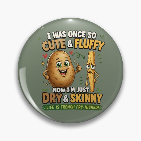 Item preview, I Was Once So Cute & Fluffy – Funny Potato to French Fry Cartoon T-Shirt designed and sold by Aimetoi.