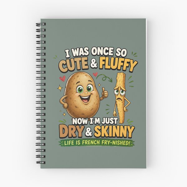 Item preview, I Was Once So Cute & Fluffy – Funny Potato to French Fry Cartoon T-Shirt designed and sold by Aimetoi.