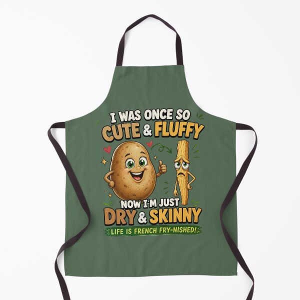 Item preview, I Was Once So Cute & Fluffy – Funny Potato to French Fry Cartoon T-Shirt designed and sold by Aimetoi.